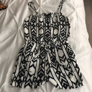 Black and white romper